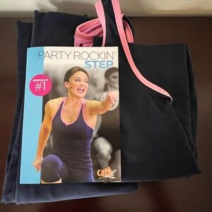 Cathe Friedrich Feelfitwear outfit worn in Party Rockin Step workout